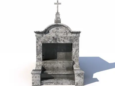 Mausoleum - tomb 1 Low-poly 3D model
