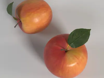 Apple two apples 3D model