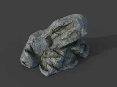 Cliff Rock 2-3 Low-poly 3D model