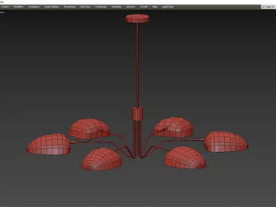 JANE CHANDELIER Low-poly 3D model