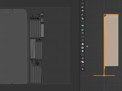 Rectangle Flag 3D model