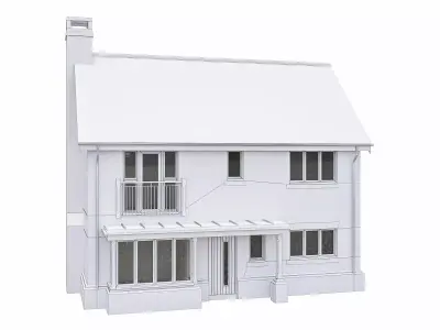 Neighborhood Houses P27 Low-poly 3D model