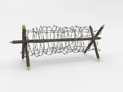 Barb Wire Obstacle 3D model