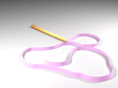 Gymnastics Apparatus - Ribbon 3D model