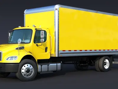 2020 Freightliner M2 106 Box truck Low-poly 3D model