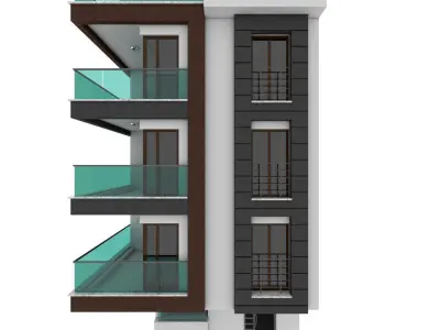 Building Pack - 5 Buildings of Residental and Industrial 3D model