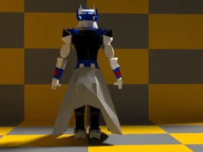 Low Poly Ancient Imperial Guard Army With Rigging Low-poly 3D model