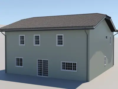Residential Home  4 Bedrooms and 4 Bathrooms 2 Car garage 3D model