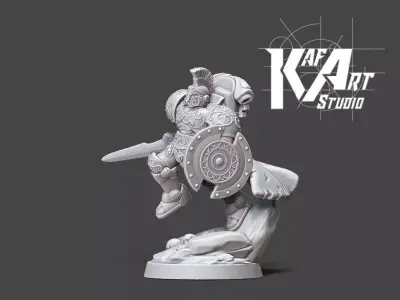 Achille In space - 35 mm scale 3D print model