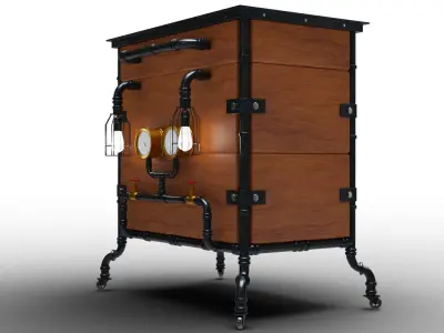 Steampunk cabinet 3D model