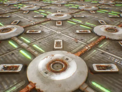 PBR Sci-Fi Industrial Texture 31 Low-poly 3D model