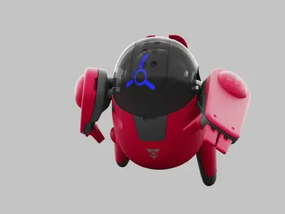 DRONE BOT R-500 RIGGED 3D model
