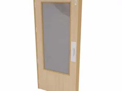 Corridor door lowpoly 3d model Low-poly 3D model