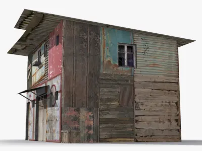 Slum x6 Low-poly 3D model purchase