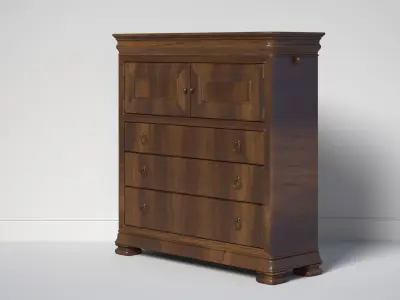 Mauritane 5 Drawer Combo Dresser 3D model