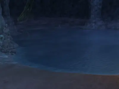 cave hole stalactite crystal cavern Low-poly 3D model