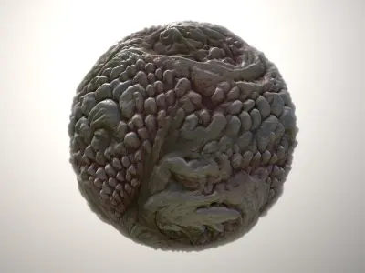 Material Skin Monster 48 Seamless PBR Texture Texture