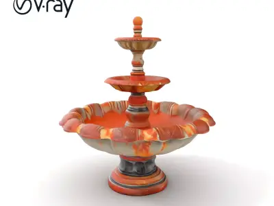 Classic Ornate Fountain Model Pack Low-poly 3D model