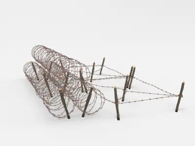 Barb Wire Obstacle 3D model purchase