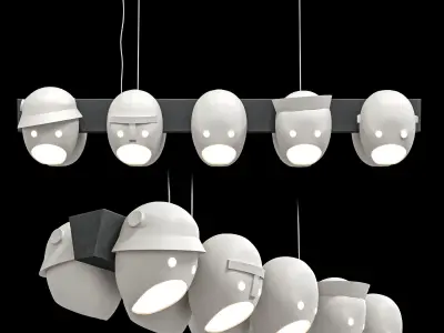 Party chandelier Lamp Bert by Kranen Gille 3D model