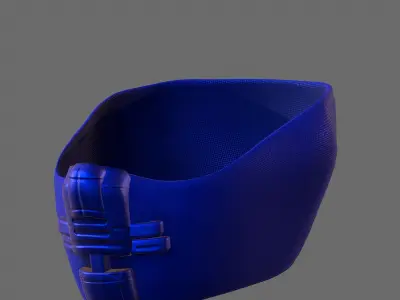 Gas mask helmet 3d model scifi Low-poly  Low-poly 3D model