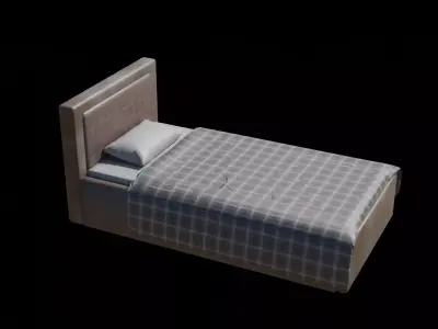 bed low poly Free 3D model