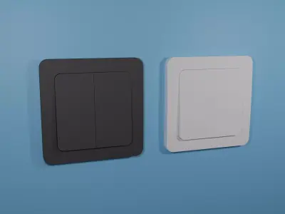 Electrical Switches Low-Poly 3D Model Free low-poly 3D model