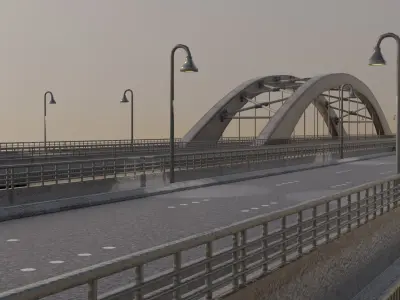 Maqta Bridge Low-poly 3D model