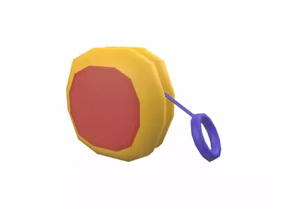 Cartoon yoyo toy Low-poly 3D model