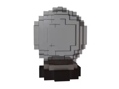 Voxel Crystal Ball V1 004 Low-poly 3D model