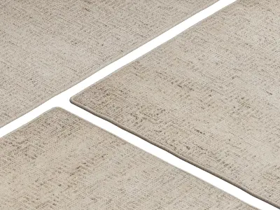 Carpet set 2212 - Jute Rug Taupe - 5K 3D model