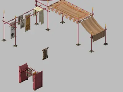 Game Architecture - city - Book Beach 01 3D model