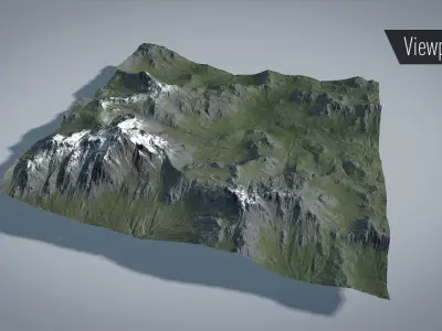 Mountain Summer and Winter Textures Low-poly 3D model purchase