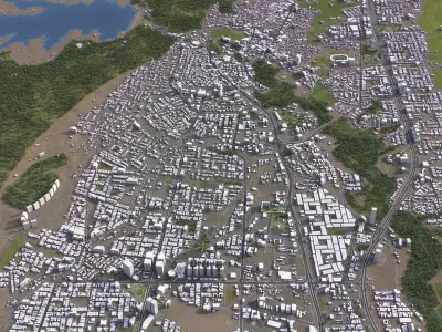 Duhok - 3D City Model Low-poly 3D model