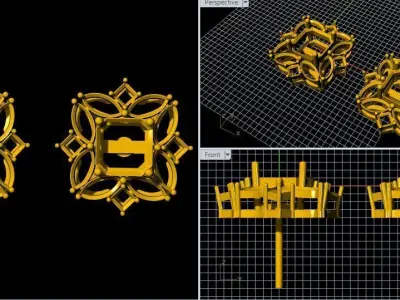 Stud Earrings 3dm file 3D print model