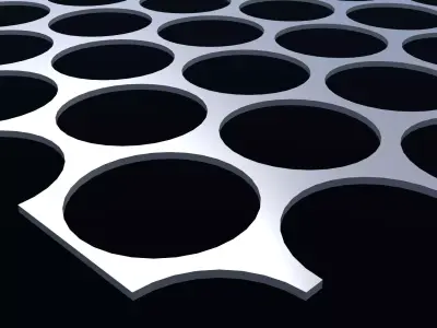 Perforated panel with 73 percent opening 25O105 3D model