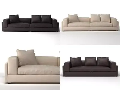 A four different sofas 3D model