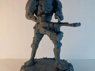 Heavily armored robot for printing 3D print model