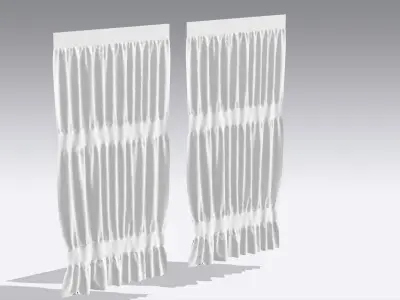 Curtain Low-poly 3D model