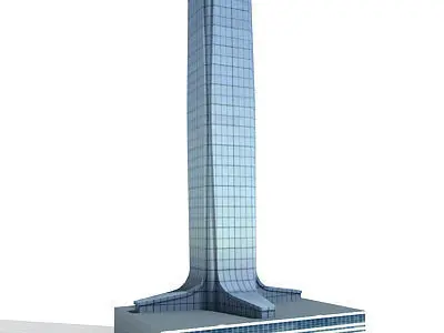 Tall Office Building 109 Low-poly 3D model