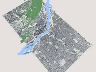 Portland City Oregon United States 3D model