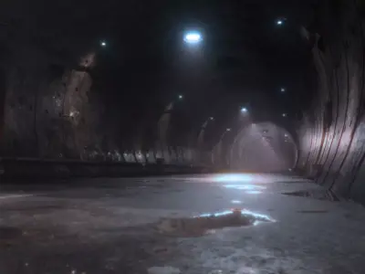 Grungy tunnel 3D model