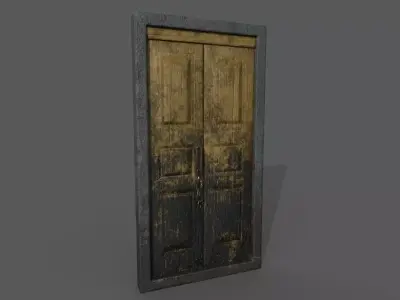 old wooden gate  3D model