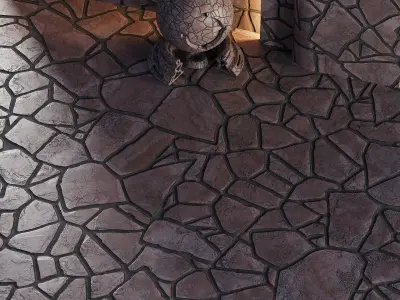 H70 Slate Stone Floor - PBR - 4K Texture