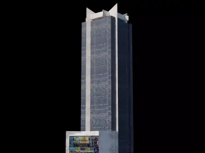 One Astor Plaza - NYC Low-poly 3D model