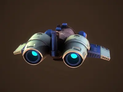 Sci-Fi SpaceShip Low-poly 3D model order