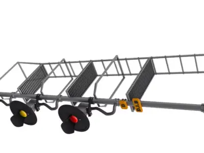 Railroad Searchlight Signal Triple 3D model