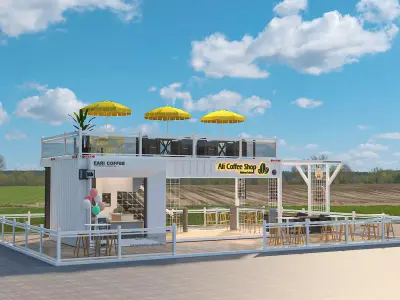 Container Restaurant Low-poly 3D model purchase