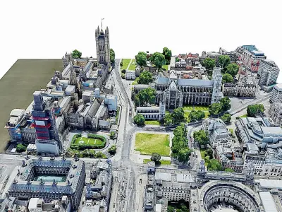 The Palace of Westminster-London-Big Ben Low-poly 3D model