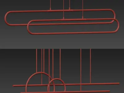 Chute Calypso Linear Suspension Light Collection 3D model